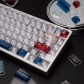 The Galaxy 104+52 PC Clear Backlit Cool Keycaps Set Screen Printing for MX Mechanical Keyboard